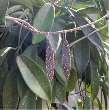 Load image into Gallery viewer, Hoya Leaf Drop Earrings in Handcrafted Fused Sterling Silver