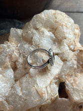 Load image into Gallery viewer, Dendritic Agate Ring with Curb Chain Detail, Size 7 3/4
