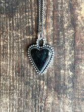 Load image into Gallery viewer, Australian Fairy Opal Heart Necklace, 19.5” Diamond Cut Curb Chain
