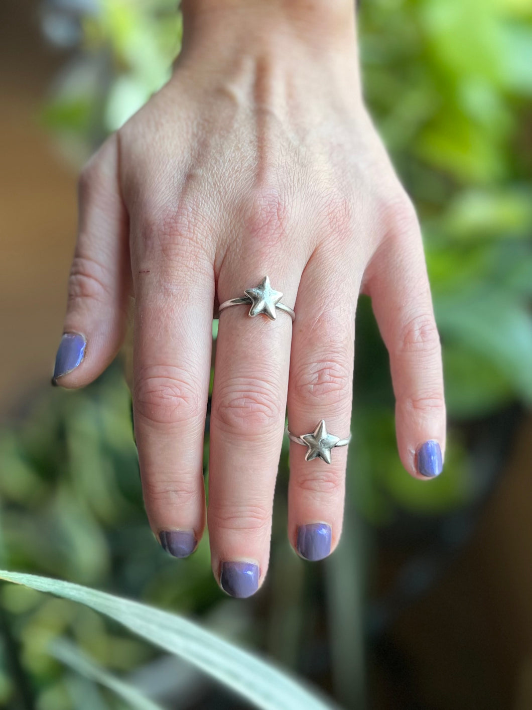 Star Ring, Sterling Silver, Available in Sizes 6 3/4, 9