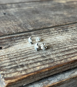 Star Stud Earrings in Sterling Silver, Post Backs