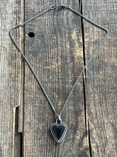 Load image into Gallery viewer, Australian Fairy Opal Heart Necklace, 19.5” Diamond Cut Curb Chain
