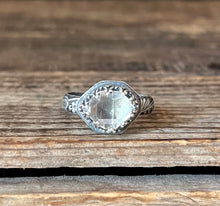 Load image into Gallery viewer, Herkimer Diamond Quartz Cocktail Rings, Available in Ring Sizes 6 and 8 1/2
