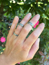 Load image into Gallery viewer, Olive Leaf Ring Band, Thick Sterling Silver Stack Ring, Sizes Available 6 1/2
