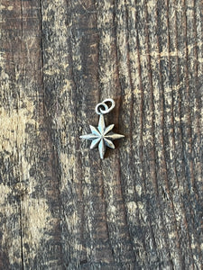 Compass Star Charm in Sterling Silver