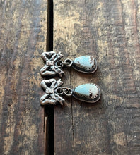 Load image into Gallery viewer, Dry Creek Turquoise Ribbon Drop Earrings, Post Back
