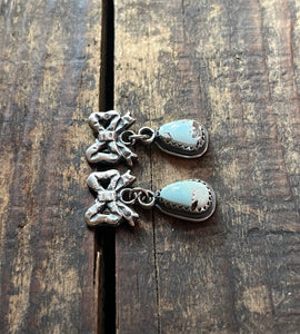 Dry Creek Turquoise Ribbon Drop Earrings, Post Back