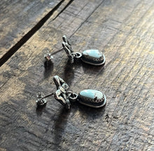 Load image into Gallery viewer, Dry Creek Turquoise Ribbon Drop Earrings, Post Back
