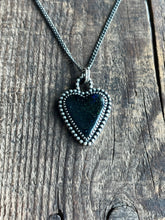 Load image into Gallery viewer, Australian Fairy Opal Heart Necklace, 19.5” Diamond Cut Curb Chain
