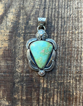 Load image into Gallery viewer, Sonoran Gold Turquoise Statement Pendant in Hand Stamped Detailing
