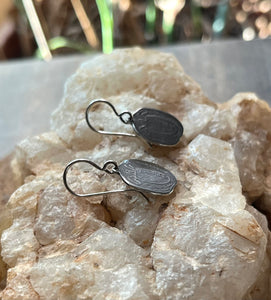 Sea Turtle Coin Replica Earrings in Sterling Silver