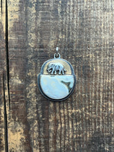 Load image into Gallery viewer, Sold-Meeting at the Moon, Elephant with Ocean Jasper Pendant
