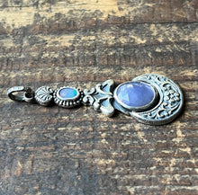 Load image into Gallery viewer, Tanzanite and Australian Opal Doublet Faire One Pendant
