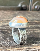 Load image into Gallery viewer, Glowing Peak Mexican Fire Opal Ring, Size 7 1/2
