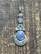Load image into Gallery viewer, Tanzanite and Australian Opal Doublet Faire One Pendant

