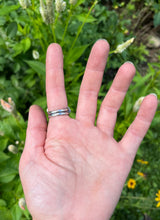Load image into Gallery viewer, Sky and Land Asymmetrical Elements Ring, Nevada Turquoise and Australian Boulder Opal, Size 9.5
