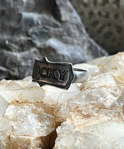 Lucky Ring in Handcrafted Sterling Silver, Custom Made To Order and Size Listing