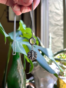 Honey Bee Necklace with Honey Hued Imperial Topaz, 18” Wheat Chain