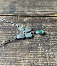 Load image into Gallery viewer, Art Nouveau Butterfly with Kyanite Drop, Handcrafted Sterling Silver, 20” Chain
