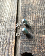Load image into Gallery viewer, Golden Hills Lavender Blue Turquoise Post Earrings, Handcrafted Sterling Silver
