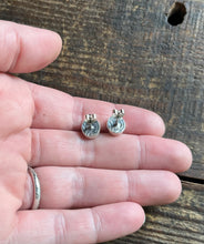 Load image into Gallery viewer, Golden Hills Lavender Blue Turquoise Post Earrings, Handcrafted Sterling Silver
