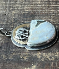 Load image into Gallery viewer, Sold-Meeting at the Moon, Elephant with Ocean Jasper Pendant
