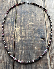 Load image into Gallery viewer, Tourmaline Multi Color Beaded Necklace, 23” Long with Silver Clasp
