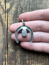 Load image into Gallery viewer, Sterling Horseshoe Pendant with Fox Turquoise, Pendant Only
