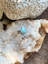 Load image into Gallery viewer, Sonoran Gold Turquoise Divine Ring, Handcrafted Sterling Silver, Size 6 3/4
