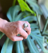 Load image into Gallery viewer, Mexican Fire Opal and Peridot Ring in Sterling, Ring Size 9.25
