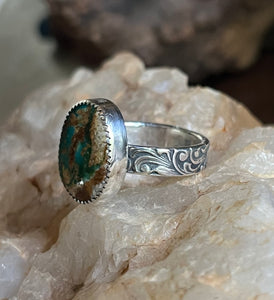 Reserved for C. Stone Mt. Turquoise Ring in Sterling Size 9