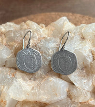 Load image into Gallery viewer, Sea Turtle Coin Replica Earrings in Sterling Silver

