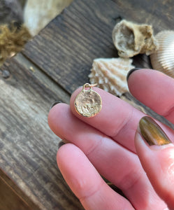 14k Gold Moon Charm