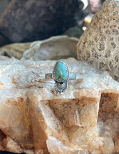 Load image into Gallery viewer, Sonoran Gold Turquoise Divine Ring, Handcrafted Sterling Silver, Size 6 3/4
