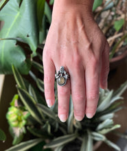 Load image into Gallery viewer, Autumn Leaf Faire One Ring, Labradorite and Imperial Topaz, Size 8
