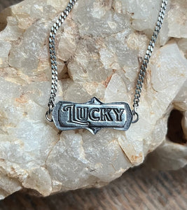 Lucky Charm Bracelet, Solid Sterling Design with Diamond Cut Curb Chain, 7” Long