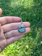 Load image into Gallery viewer, -Reserved-Seal By The Seashore Pendant, Aquamarine in Handcrafted Sterling and 24k Gold Keum Boo Sun
