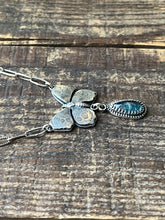 Load image into Gallery viewer, French Art Nouveau Butterfly and Kyanite Necklace, 20” Chain
