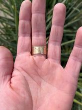 Load image into Gallery viewer, Emerald Valley Turquoise in Brass Dogwood Flower Ring, Size 9
