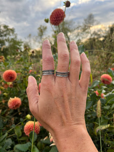 Spinner Ring, Sterling Silver Band with Rose Gold Fill Spinner, 2 Available, Size 10,  7 3/4