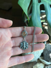 Load image into Gallery viewer, Honey Bee Necklace with Honey Hued Imperial Topaz, 18” Wheat Chain
