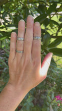 Load and play video in Gallery viewer, Olive Leaf Ring Band, Thick Sterling Silver Stack Ring, Sizes Available 6 1/2
