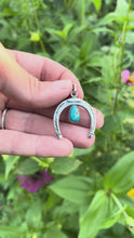 Load and play video in Gallery viewer, Sterling Horseshoe Pendant with Fox Turquoise, Pendant Only
