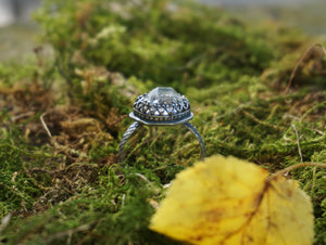 Herkimer Diamond Quartz Ring in Handcrafted Sterling Silver, 4 Ring Size Variations Available, Sizes 6.5, 7.5, 9, 11.5