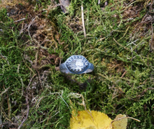 Load image into Gallery viewer, Herkimer Diamond Quartz Ring in Handcrafted Sterling Silver, 4 Ring Size Variations Available, Sizes 6.5, 7.5, 9, 11.5
