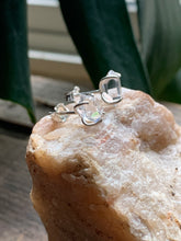 Load image into Gallery viewer, Herkimer Diamond Quartz Prong Set Earrings, Handcrafted Sterling Silver
